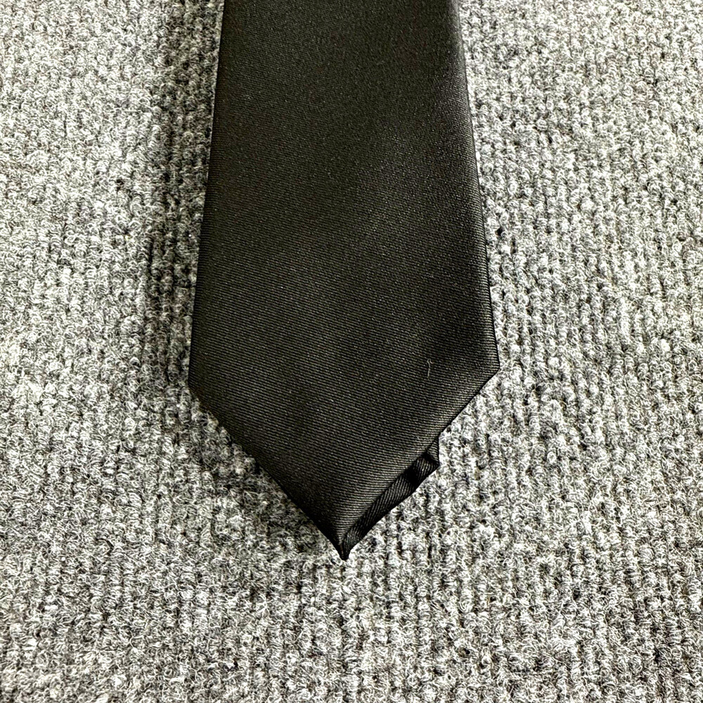 Express Solid Black Necktie — Mens Classic